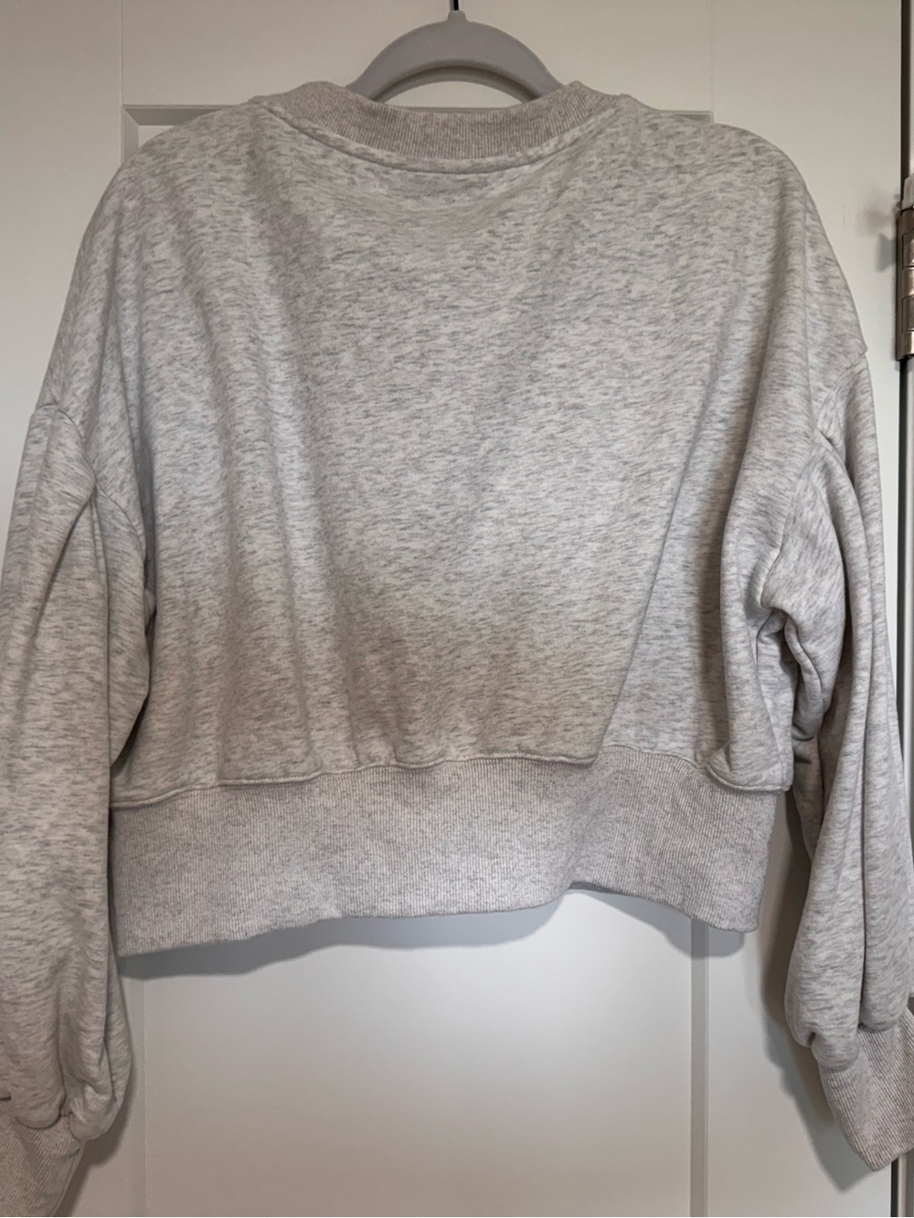 Popflex Belle Cropped Cardigan in Light Grey - Picture 2 of 5